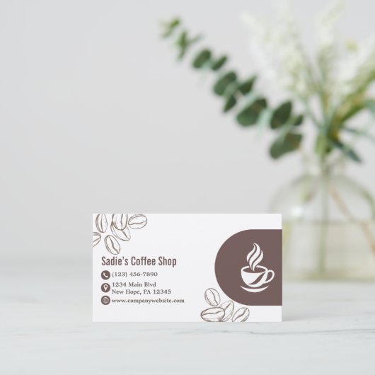 Professional Coffee Shop Barista Modern Custom 名刺 (スタンド正面)