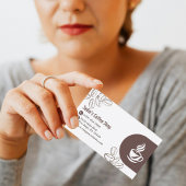 Professional Coffee Shop Barista Modern Custom 名刺