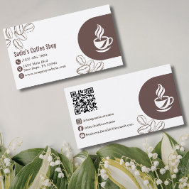 Professional Coffee Shop Barista Modern Custom 名刺