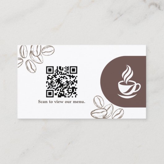 Professional Coffee Shop Barista Modern Custom 名刺 (裏面)