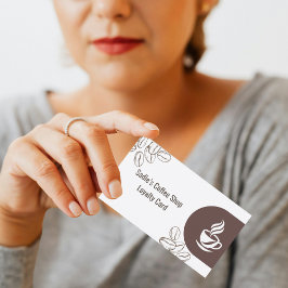 Professional Coffee Shop Loyalty Card Custom 名刺