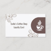 Professional Coffee Shop Loyalty Card Custom 名刺 (正面)