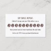 Professional Coffee Shop Loyalty Card Custom 名刺 (裏面)