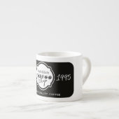 Professional Coffee Shop Personalized Logo Black エスプレッソカップ (正面右)