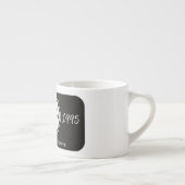 Professional Coffee Shop Personalized Logo Black エスプレッソカップ (右)