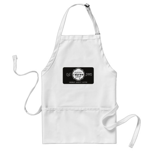 Professional Coffee Shop Personalized Logo Black  スタンダードエプロン (正面)