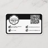 Professional Coffee Shop Personalized Logo Black  名刺 (裏面)