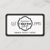 Professional Coffee Shop Personalized Logo white  名刺 (正面)