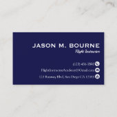 Professional Company Pilot Navy Blue Aviation  名刺 (裏面)