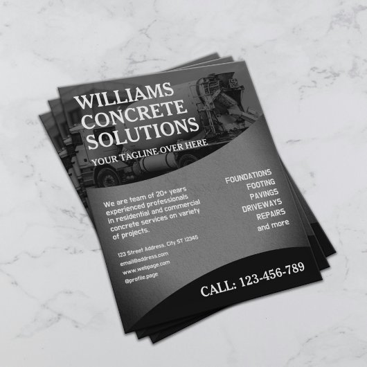 Professional concrete company チラシ