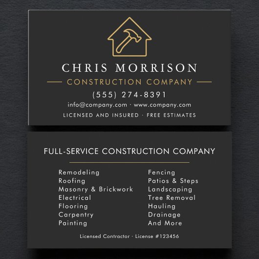 Professional Construction Company 名刺