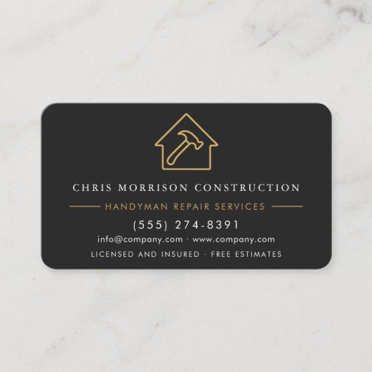 Professional Construction Tradesman 名刺 (正面)