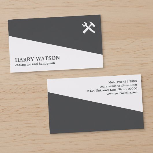 Professional Contractor Handyman Home Improvement 名刺