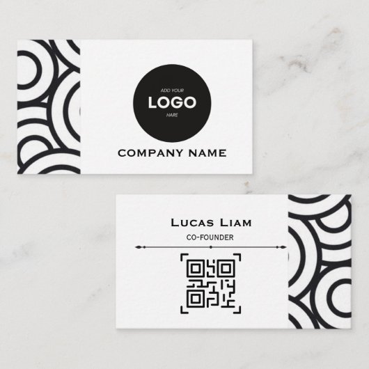 Professional Corporate Logo & QR Code Business Car 名刺 (正面/裏面)