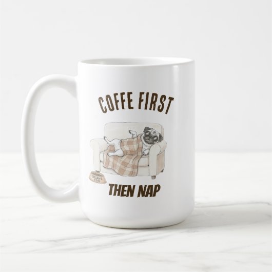 Professional Couch Tester – Cozy Paws Collection コーヒーマグカップ (左)