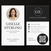 Professional CPA Accountant Photo QR Code 名刺