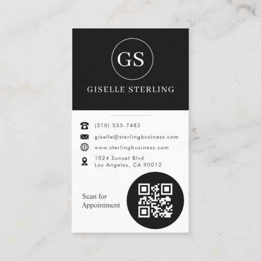 Professional CPA Accountant Photo QR Code 名刺 (裏面)