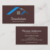 Professional Custom Black Building Construction  名刺 (正面/裏面)