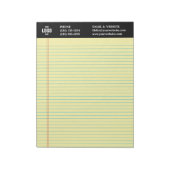Professional Custom Business Logo Black Notepad  ノートパッド (回転)