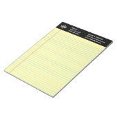 Professional Custom Business Logo Black Notepad  ノートパッド (アングル)