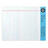 Professional Custom Business Logo Blue Notepad  ノートパッド (正面)