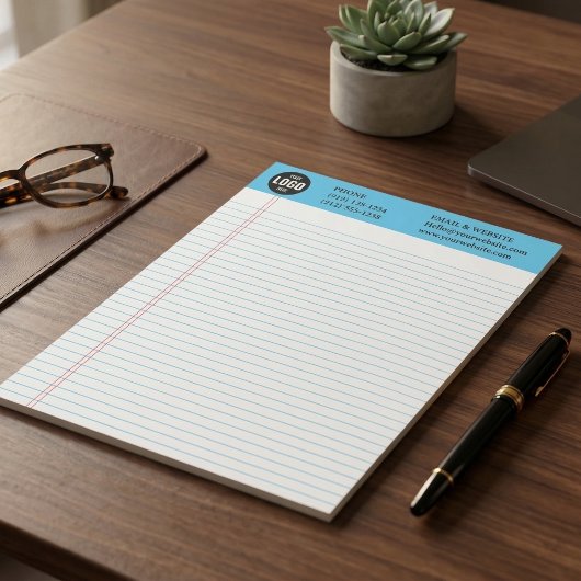Professional Custom Business Logo Blue Notepad  ノートパッド