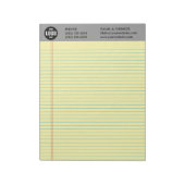 Professional Custom Business Logo Grey Notepad  ノートパッド (回転)