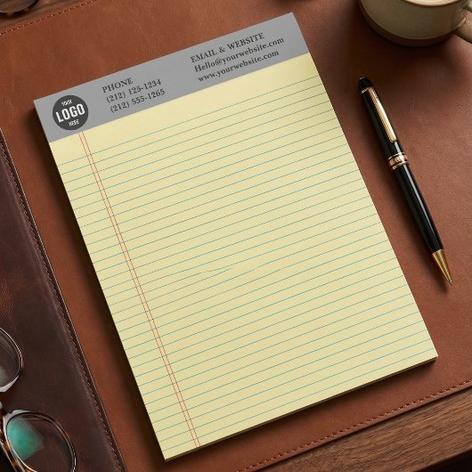 Professional Custom Business Logo Grey Notepad  ノートパッド