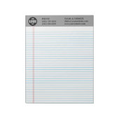 Professional Custom Business Logo Grey Notepad  ノートパッド (回転)