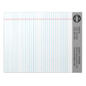 Professional Custom Business Logo Grey Notepad  ノートパッド (正面)