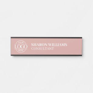 Professional Custom Business Logo Job Title Dusty  サインプレート