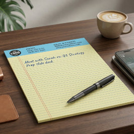 Professional Custom Business Logo Yellow Notepad  ノートパッド