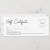 Professional Custom Logo Gift Certificate Script 招待状 (正面)