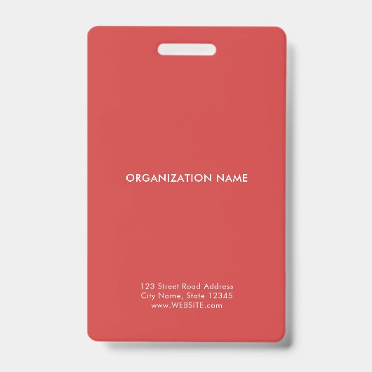 Professional Custom Press Pass ID Badge - Red  バッジ (裏面)