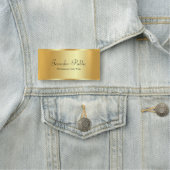 Professional Custom Text Calligraphy Script Gold 名札 (インサイチュ)