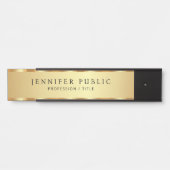 Professional Custom Text Luxurious Black And Gold サインプレート (正面)