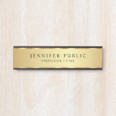 Professional Custom Text Luxurious Black And Gold サインプレート (正面)