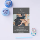 Professional Dark Gray Spa Wellness Elegant チラシ (シングル)