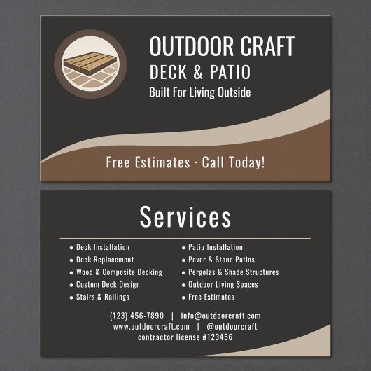 Professional Deck & Patio Installation Company 名刺