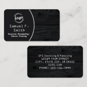 Professional Decking and Fencing 名刺 (正面/裏面)