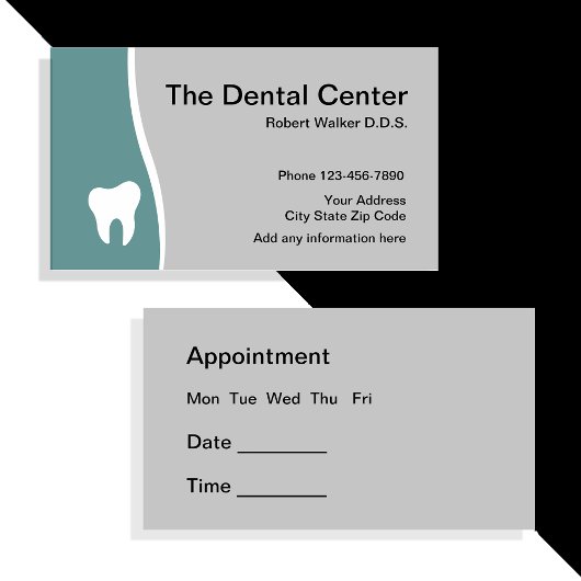 Professional Dental Appointment 名刺