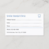 Professional Dental Appointment Card 予約カード (正面)