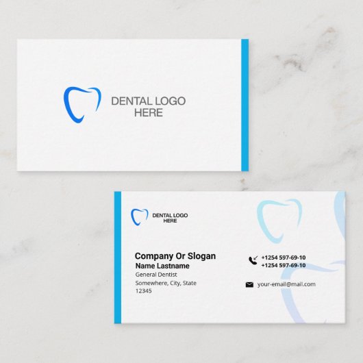 Professional Dentist Business Presentation Card 名刺 (正面/裏面)