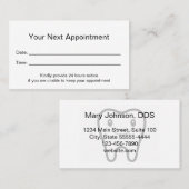 Professional Dentist Office Next Appointment Card 予約カード (正面/裏面)