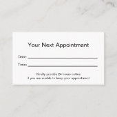 Professional Dentist Office Next Appointment Card 予約カード (正面)