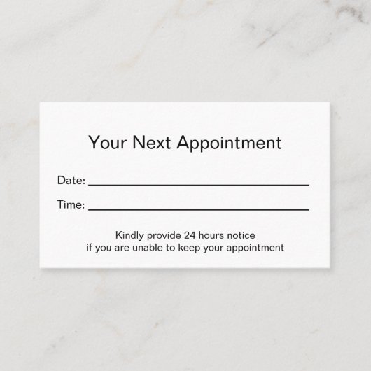 Professional Dentist Office Next Appointment Card 予約カード (正面)