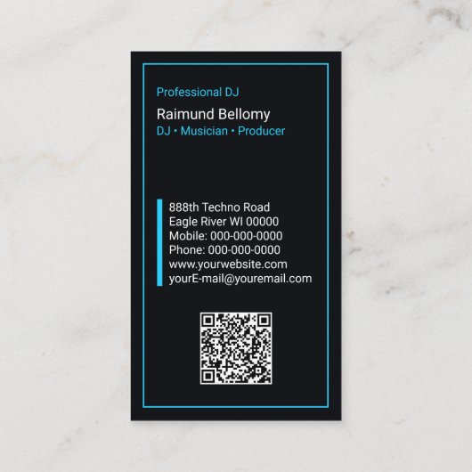 Professional DJ Turntable 名刺 (裏面)