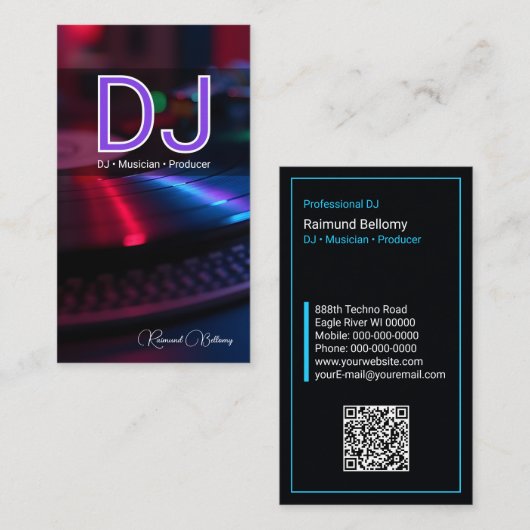 Professional DJ Turntable 名刺 (正面/裏面)