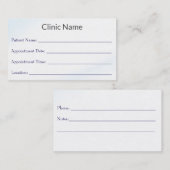 Professional Doctor Appointment Reminder Card 予約カード (正面/裏面)
