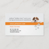 Professional Dog Trainer Business Card 名刺 (裏面)